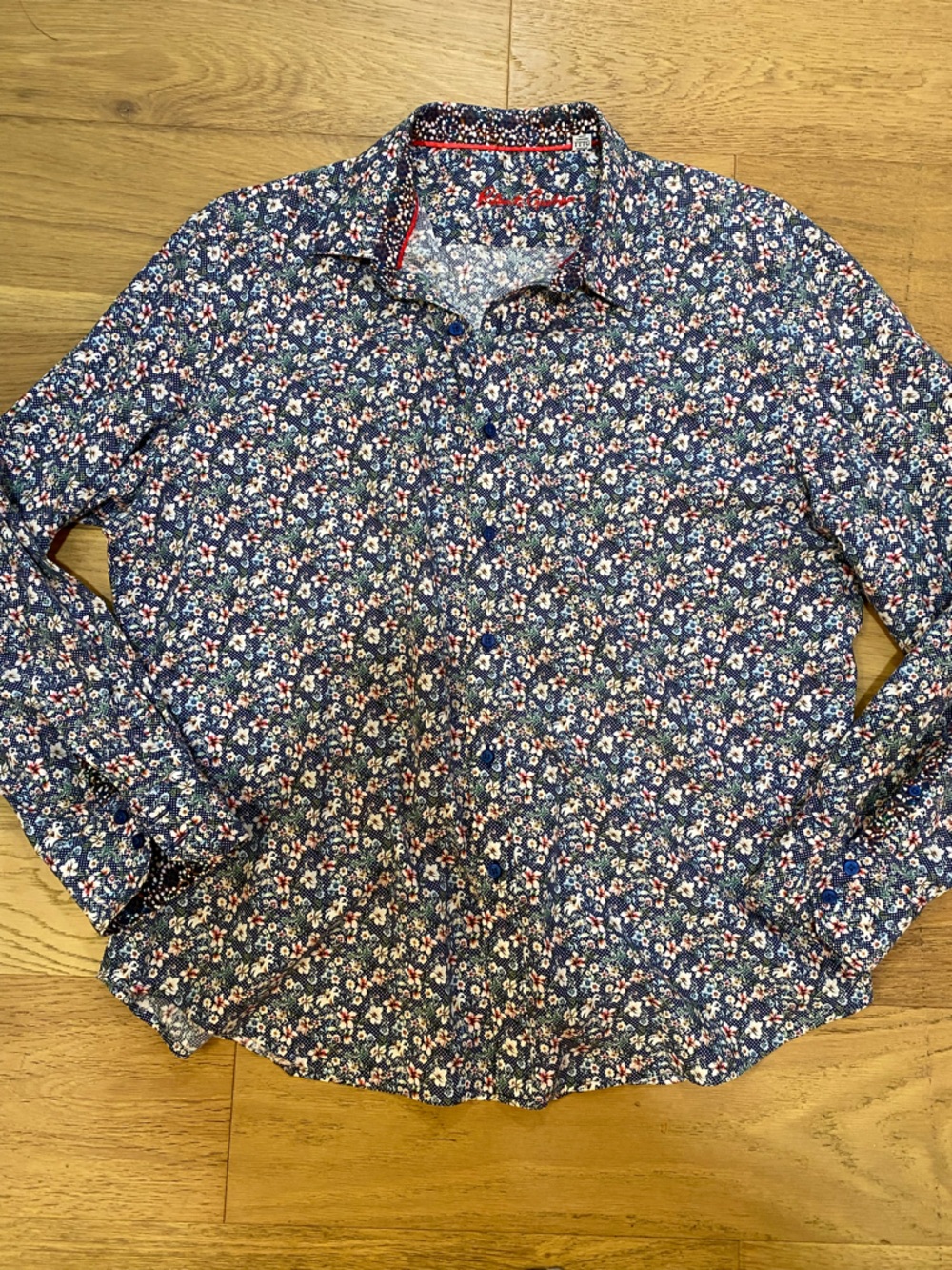 Robert Graham Varela Men's Micro Floral Button-Up Shirt 3XL EUC